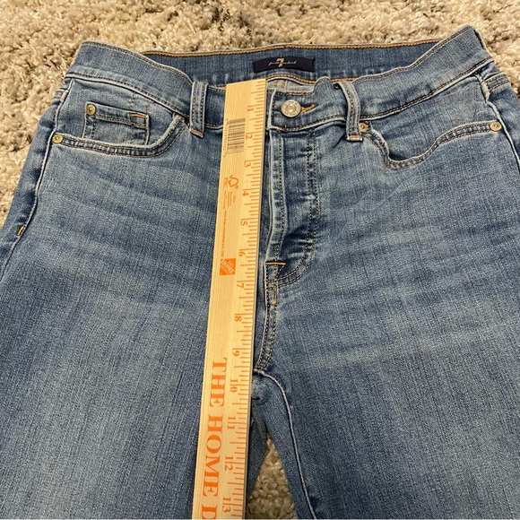 7 For All Mankind Women's Blue Denim High Waist Slim Illusion Ankle Jeans 28 - Picture 5 of 12